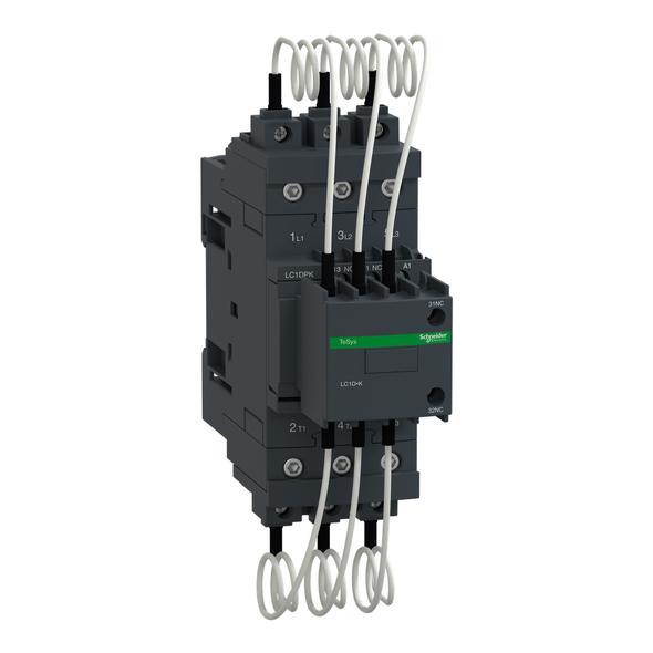 Schneider Electric LC1DPKV7 Capacitor contactor, TeSys Deca, 30 kVAR at 400 V/50 Hz, coil 400 V AC 50/60 Hz