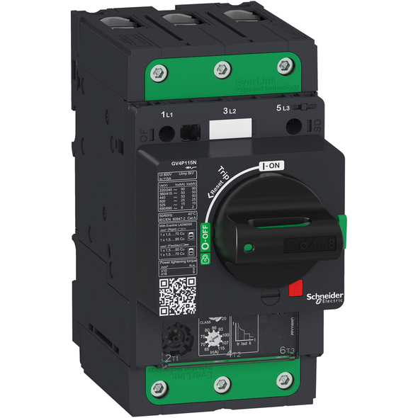 Schneider Electric GV4P80N Motor circuit breaker, TeSys GV4, 3P, 80A, Icu 50kA, thermal magnetic, Everlink terminals