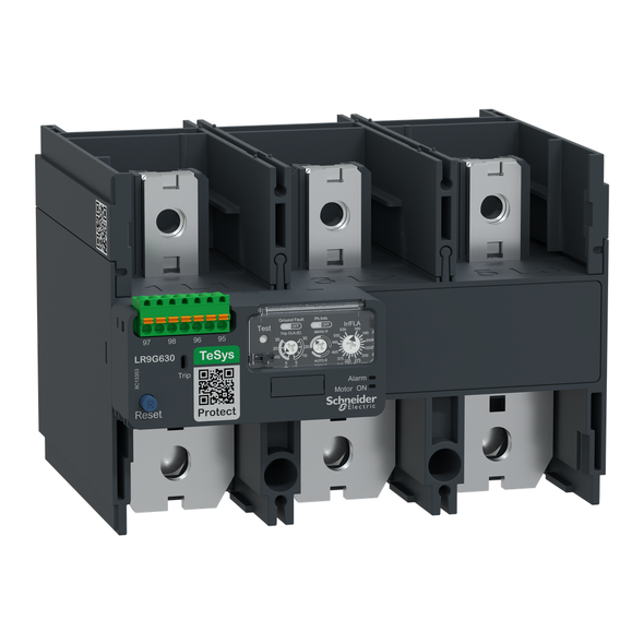 Schneider Electric LR9G630 Thermal overload relay, electronic, TeSys Giga, 160A to 630A, Class 5E to 30E, push-in control connection