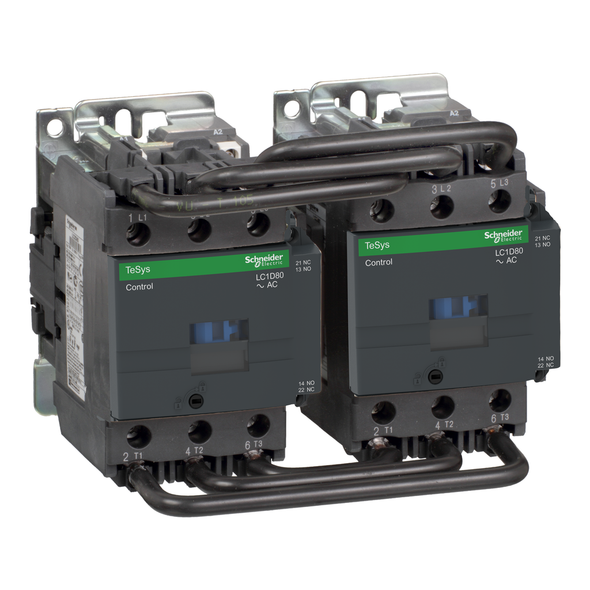 Schneider Electric LC2D80E7 TeSys Deca reversing contactor - 3P(3 NO) - AC-3/AC-3e - <= 440 V 80 A - 48 V AC coil