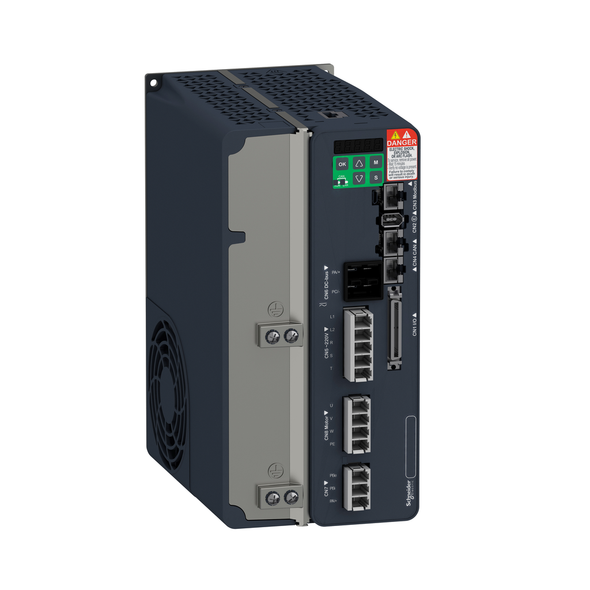 Schneider Electric LXM28SU30M3X motion servo drive, Lexium 28, sercos, single and three phase, 200 to 240V, 3kW