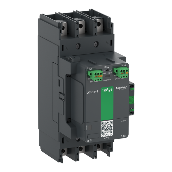 Schneider Electric LC1G150EHEA Contactor, high power, TeSys Giga, advanced version, AC-3, <= 440V, 150A, 3 pole/NO, 48-130VAC/DC coil