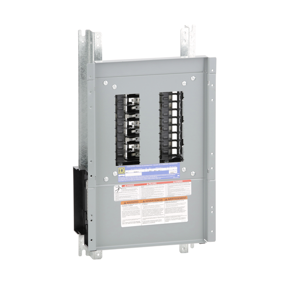 Schneider Electric NQ418L1C Panelboard interior, NQ, main lugs, 100A, Cu bus, 18 pole spaces, 3 phase, 4 wire, 240VAC, 48VDC