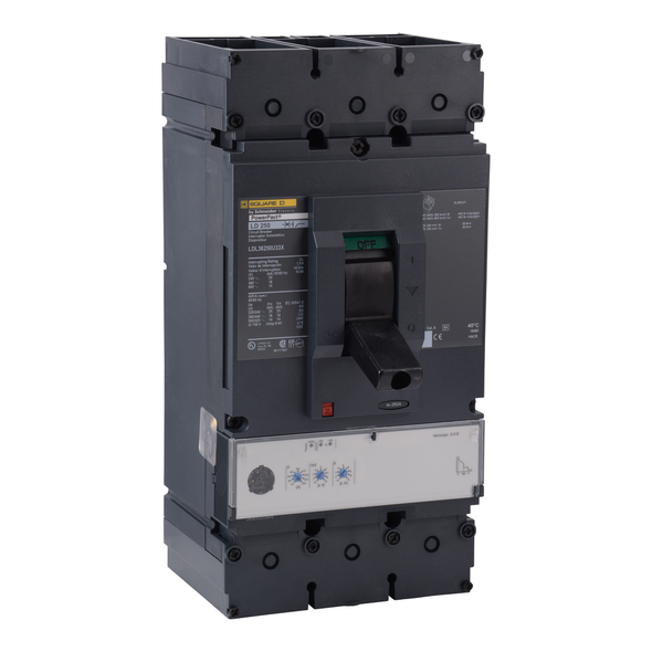 Schneider Electric LJL36250CU33X Circuit breaker, PowerPacT L, 250A, 3 pole, 600VAC, 25kA, lugs, MicroLogic 3.3S, 100%