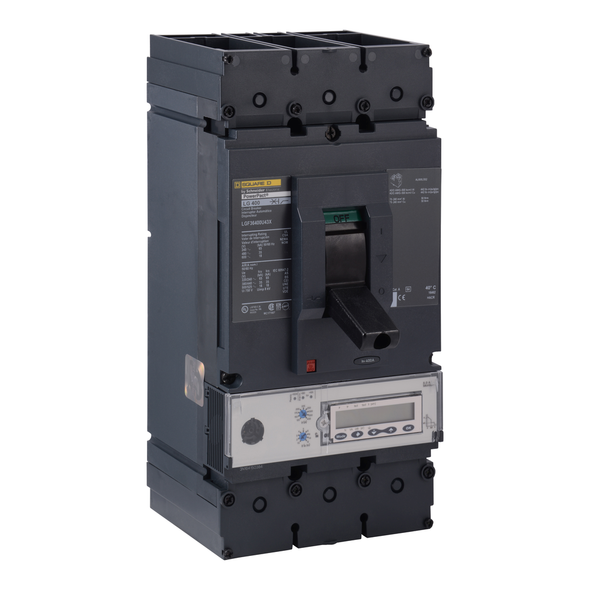 Schneider Electric LGF36400U43X Circuit breaker, PowerPacT L, 400A, 3 pole, 600VAC, 18kA, busbar, MicroLogic 5.3A, 80%