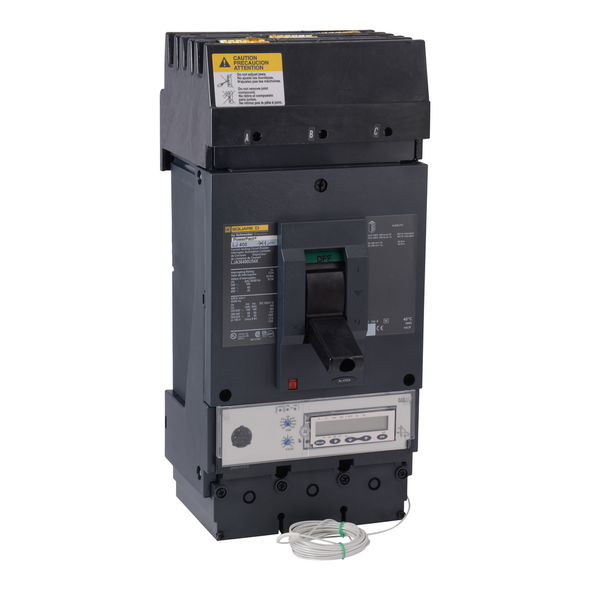 Schneider Electric LJA36400U54X Circuit breaker, PowerPacT L, 400A, 3 pole, 600VAC, 25kA, I-Line, MicroLogic 6.3E, 80%, ABC