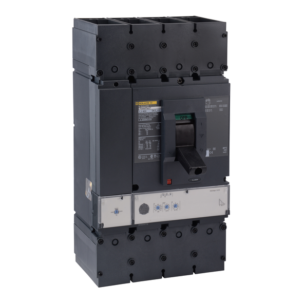 Schneider Electric LJL46400U33X Circuit breaker, PowerPacT L, 400A, 4 pole, 600VAC, 25kA, lugs, MicroLogic 3.3S, 80%