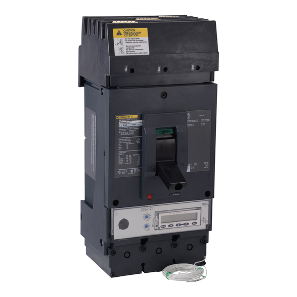 Schneider Electric LJA36400CU54X Circuit breaker, PowerPacT L, 400A, 3 pole, 600VAC, 25kA, I-Line, MicroLogic 6.3E, 100%, ABC