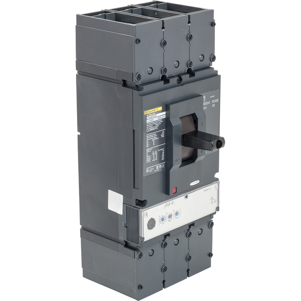 Schneider Electric LJL46600U33X Circuit breaker, PowerPacT L, 600A, 4 pole, 600VAC, 25kA, lugs, MicroLogic 3.3S, 80%