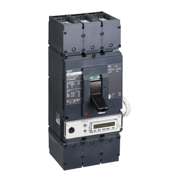 Schneider Electric LLL37050D32 Circuit breaker, PowerPacT L, 500A, 3 pole, 500VDC, 50kA, lugs, thermal magnetic, 80%