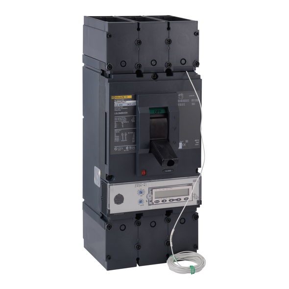 Schneider Electric LGL36400CU53X Circuit breaker, PowerPacT L, 400A, 3 pole, 600VAC, 18kA, lugs, Micrologic 5.3E, 100%