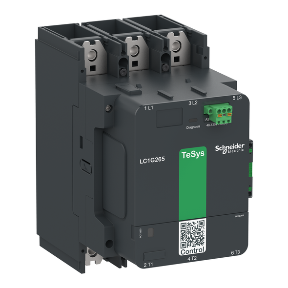 Schneider Electric LC1G400KUEN Contactor, high power, TeSys Giga, standard version, 3 pole/NO, AC-3 <=440V 400A, 100-250VAC/DC coil