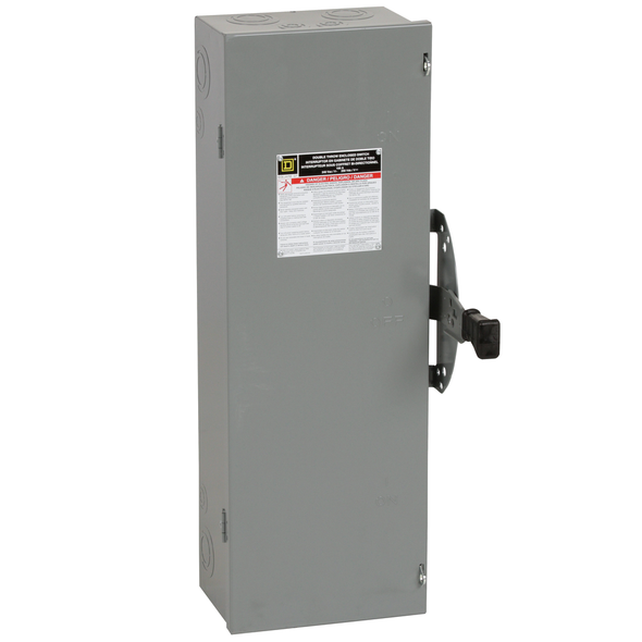 Schneider Electric DTU323 Safety switch, double throw, non fusible, 100A, 240VAC, 250VDC, 3 pole, 30HP, NEMA 1