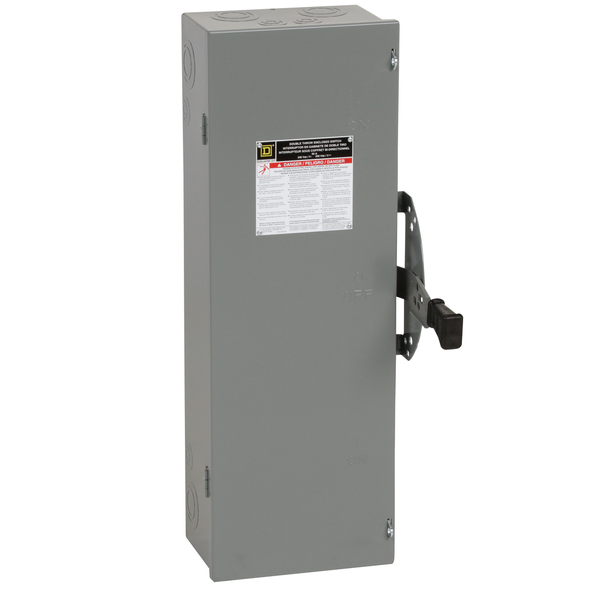 Schneider Electric DTU322 Safety switch, double throw, non fusible, 60A, 240VAC, 250VDC, 3 pole, 15HP, NEMA 1