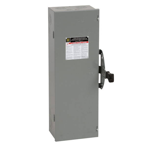 Schneider Electric DTU321 Safety switch, double throw, non fusible, 30A, 240VAC, 250VDC, 3 pole, 10hp, NEMA 1