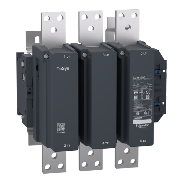 Schneider Electric LC1F1250P7 contactor, TeSys F, 3P(3NO), AC-1, <=690V 1260 A, coil 230V AC