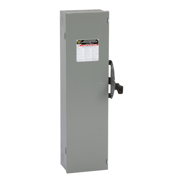 Schneider Electric DT363 Safety switch, double throw, fusible, 100A, 600V, 3 pole, 75HP, NEMA 1