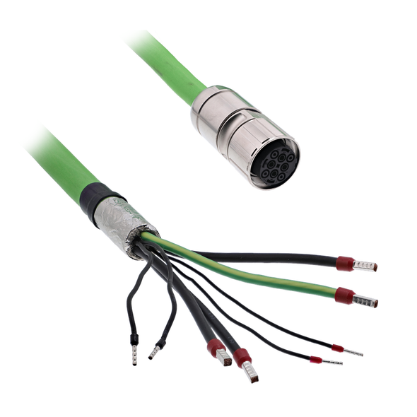 Schneider Electric VW3E1154R250 Power cable Lexium SH3/MH3 motor-Lexium 52/Lexium 62 servo drive, 10 mmÂ², 25 m