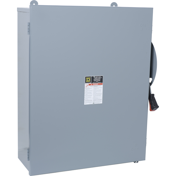 Schneider Electric HU464AWK Safety switch, heavy duty, non fusible, 200A, 4 pole, 150HP, 600V AC/DC, NEMA 12