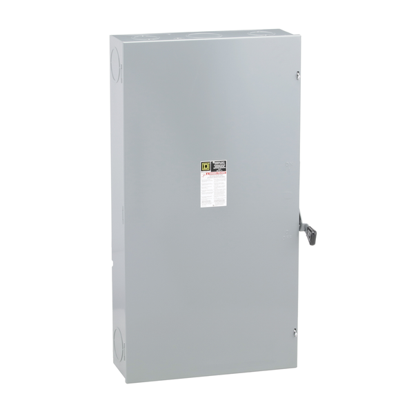 Schneider Electric D325N Safety switch, general duty, fusible, 400A, 3 pole, 125hp, 240VAC, NEMA 1, neutral factory installed