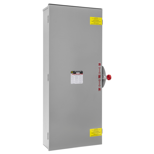 Schneider Electric DTU225R Safety switch, double throw, non fusible, 400A, 240VAC, 250VDC, 2 pole, 50hp, NEMA 3R