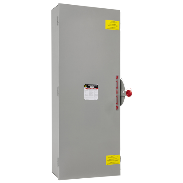 Schneider Electric DTU225 Safety switch, double throw, non fusible, 400A, 240VAC, 250VDC, 2 pole, 50hp, NEMA 1