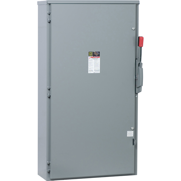 Schneider Electric HU266R Safety switch, heavy duty, non fusible, 600A, 2 pole, 400HP, 600V AC/DC, NEMA 3R