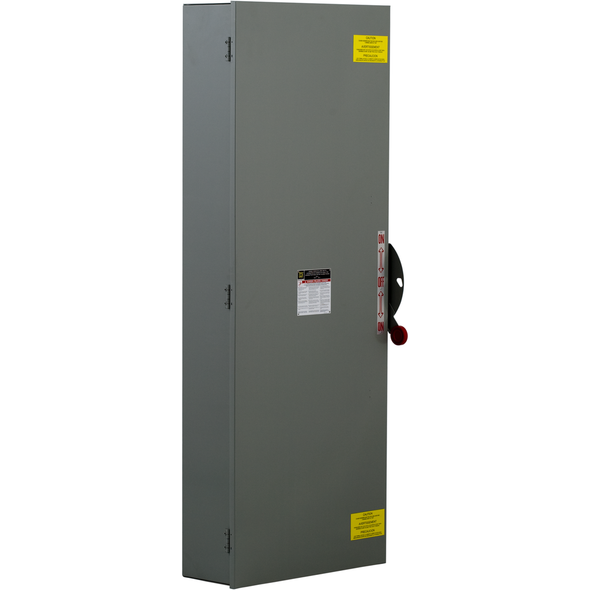 Schneider Electric DTU326R Safety switch, double throw, non fusible, 600A, 240VAC, 250VDC, 3 pole, 125HP, NEMA 3R