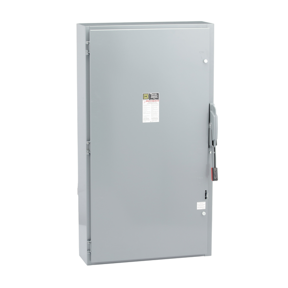 Schneider Electric H365N Safety switch, heavy duty, fusible, 400A, 4 wire, 3 pole, 1 neutral, 250hp, 600VAC/DC, NEMA 1