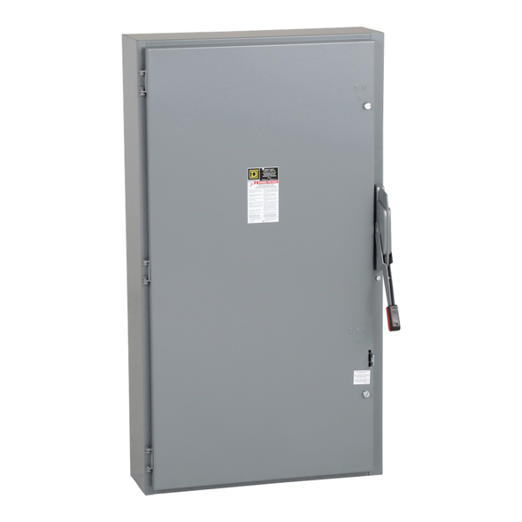 Schneider Electric H326N Safety switch, heavy duty, fusible, 600A, 4 wire, 3 pole, 1 neutral, 200hp, 240VAC/250VDC, NEMA 1