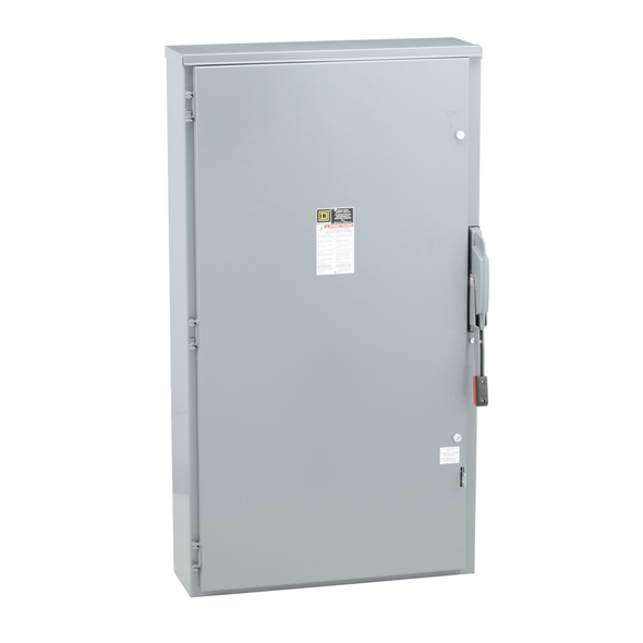 Schneider Electric H266R Safety switch, heavy duty, fusible, 600A, 2 pole, 400hp, 600VAC/DC, NEMA 3R