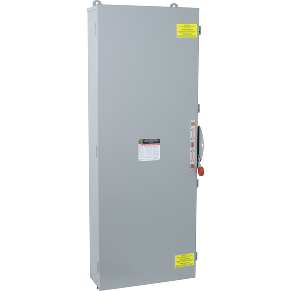 Schneider Electric DTU366AWK Safety switch, double throw, non fusible, 600A, 600V, 3 pole, 350HP, NEMA 12, no knock outs