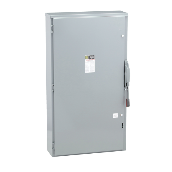 Schneider Electric H365NR Safety switch, heavy duty, fusible, 400A, 4 wire, 3 pole, 1 neutral, 250hp, 600VAC/DC, NEMA 3R