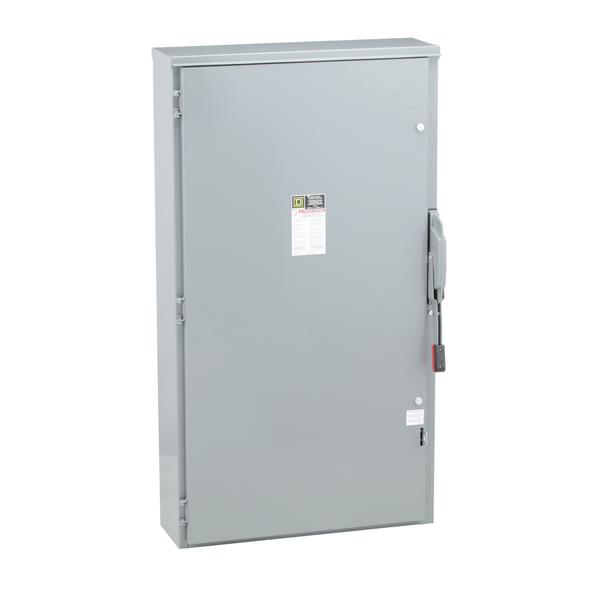 Schneider Electric H366NR Safety switch, heavy duty, fusible, 600A, 4 wire, 3 pole, 1 neutral, 500HP, 600V AC/DC, NEMA 3R