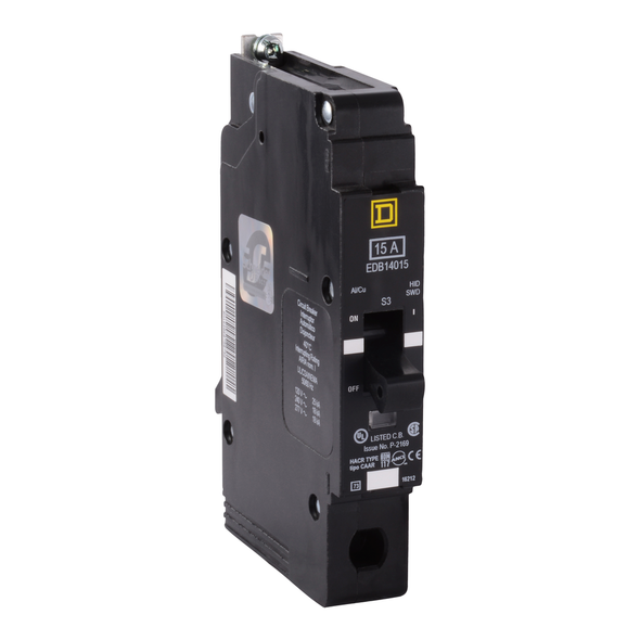 Schneider Electric EDB14030CA Mini circuit breaker, E-Frame, 30A, 1 pole, 277VAC, 25kA max, bolt on, 50 degrees C