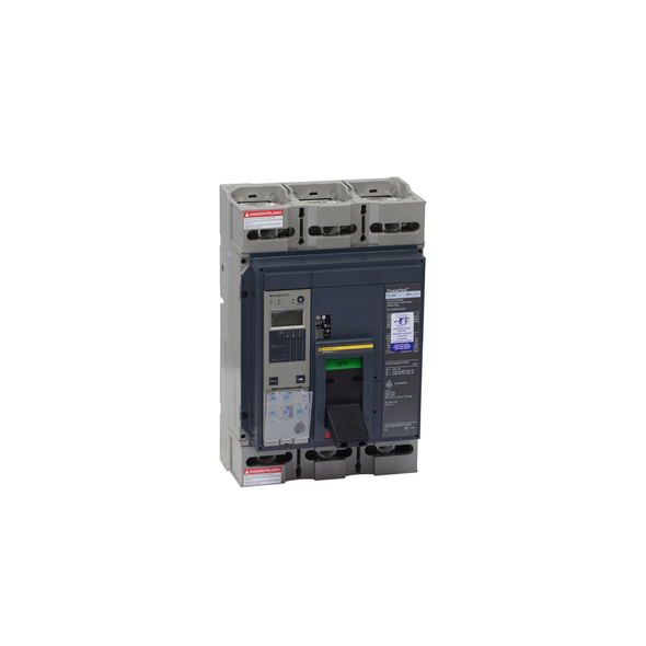 Schneider Electric PGL36040U41A Circuit breaker, PowerPacT P, 400A,  3 pole, 600VAC, 18kA, lugs, Micrologic 3.0A, 80%