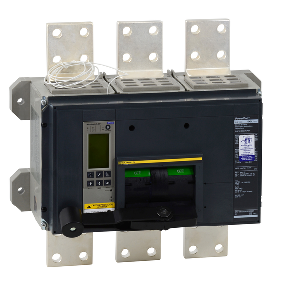 Schneider Electric RKF36200U64AE1 Circuit breaker, PowerPacT R, 2000A, 3 pole, 600VAC, 65kA, busbar, Micrologic 6.0P, 80%, modbus