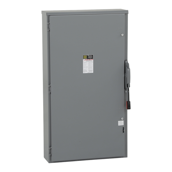 Schneider Electric HU366NR Safety switch, heavy duty, non fusible, 600A, 3 pole, 500hp, 600VAC/DC, NEMA 3R, neutral factory installed