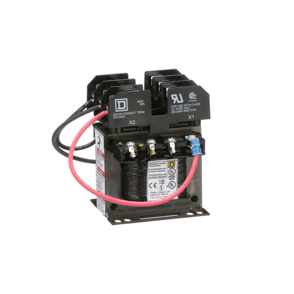 Schneider Electric 9070TF50D5 Industrial control transformer, Type TF, 1 phase, 50VA, 600V primary, 120V secondary, 50/60Hz