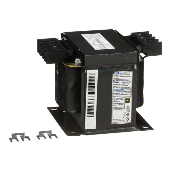 Schneider Electric 9070T500D37 Transformer, Type T, industrial control, 500VA, 1 phase, 550/575/600V primary, 120/240V secondary, 115C rise