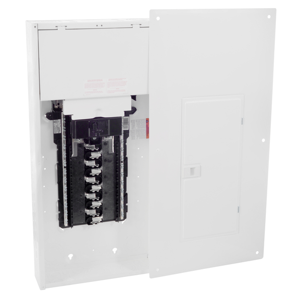 Schneider Electric VCP2040 Load center, Homeline, 1 phase, 20 spaces, 40 circuits, 200A convertible main breaker, PoN, NEMA1, gnd bar, combo cover