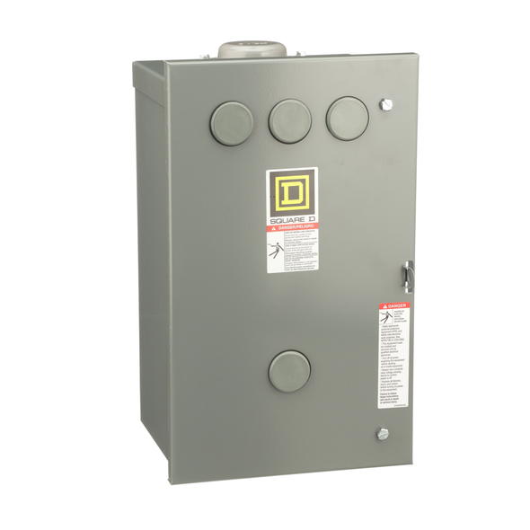 Schneider Electric 8903LH30V02 Contactor, Type L, multipole lighting, electrically held, 30A, 3 pole, 600V, 110/120VAC 50/60Hz coil, NEMA 3R