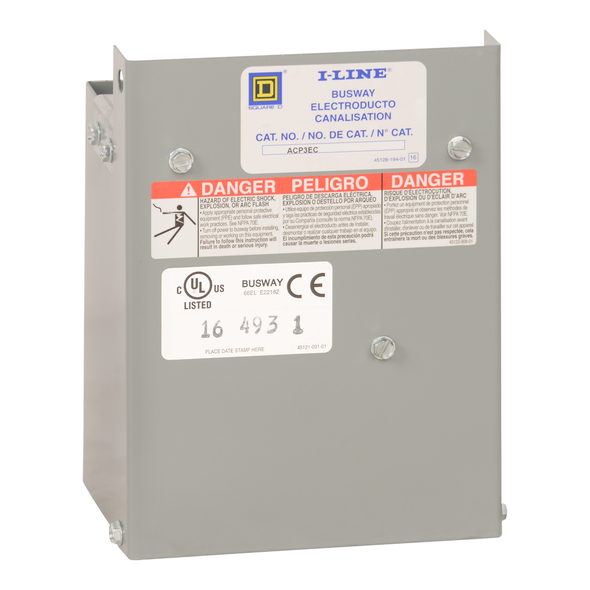 Schneider Electric ACP4EC End Closure, I-Line Busway, max 600A rated, end caps