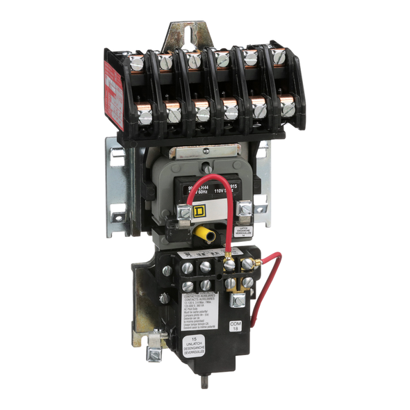 Schneider Electric 8903LXO60V04 Contactor, Type L, multipole lighting, mechanically held, 30A, 6 pole, 600V, 277VAC 60Hz coil, open style