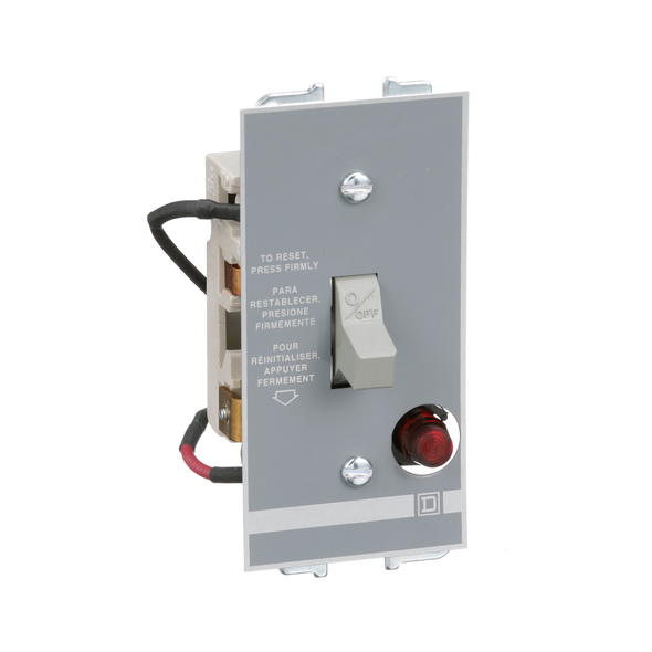 Schneider Electric 2510FO1P Manual Starter, fractional horsepower, 16A, 1 pole, 1 HP at 277 VAC, toggle operated, red indicator, open style