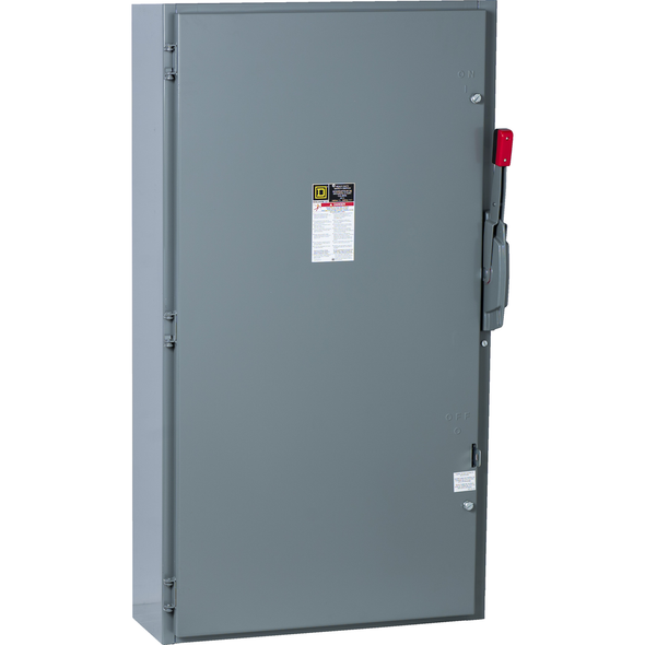 Schneider Electric CH326N Safety switch, heavy duty, fusible, 600A, 240 VAC/250VDC, 3 poles, 200hp, NEMA 1, neutral