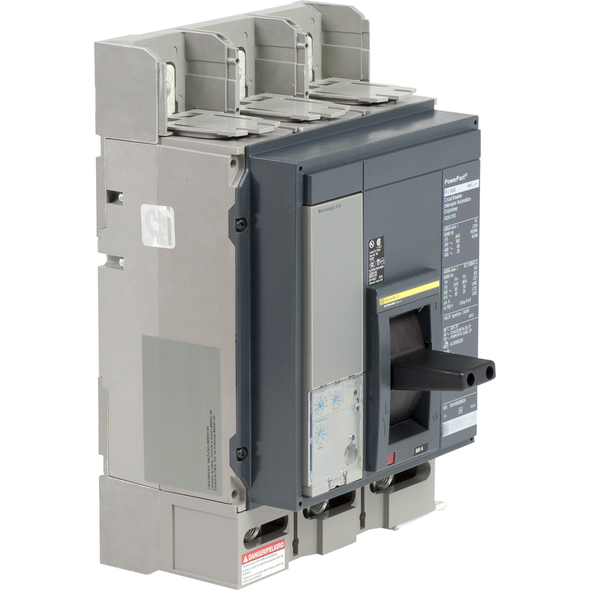 Schneider Electric PJP36000S80 Automatic switch, PowerPacT P, 800A, 3 pole, 600VAC, 25kA, lugs, magnetic