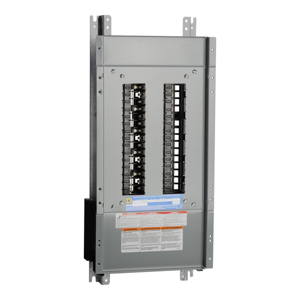 Schneider Electric NQ430L6C Panelboard interior, NQ, main lugs, 600A, Cu bus, 30 pole spaces, 3 phase, 4 wire, 240 VAC, 48 VDC