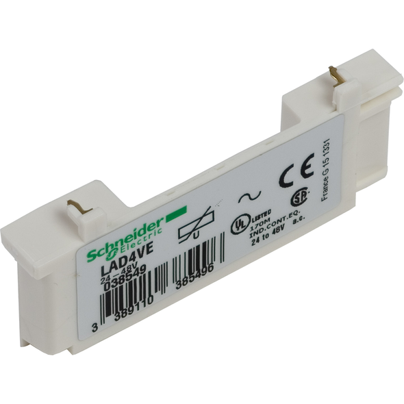 Schneider Electric LAD4VE Suppressor module, TeSys Deca, varistor, 24 to 48VAC