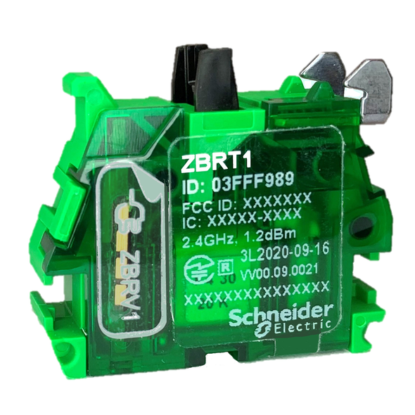 Schneider Electric ZBRT1 Transmitter for wireless and batteryless push button, Harmony XB5R, plastic, black